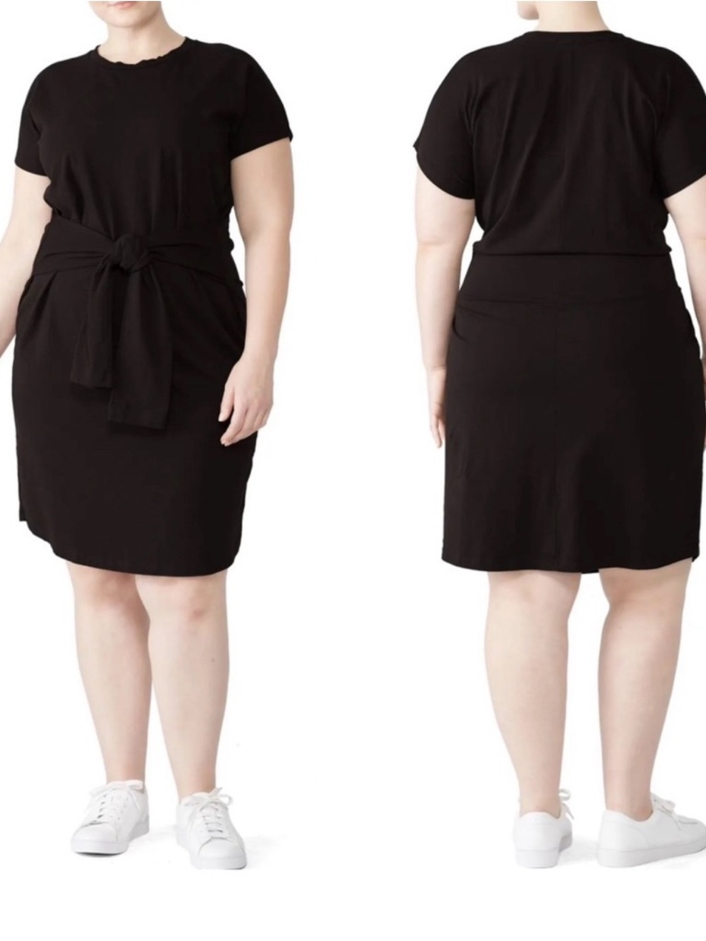 Universal Standard Black Waist-Tie Mini Skirt